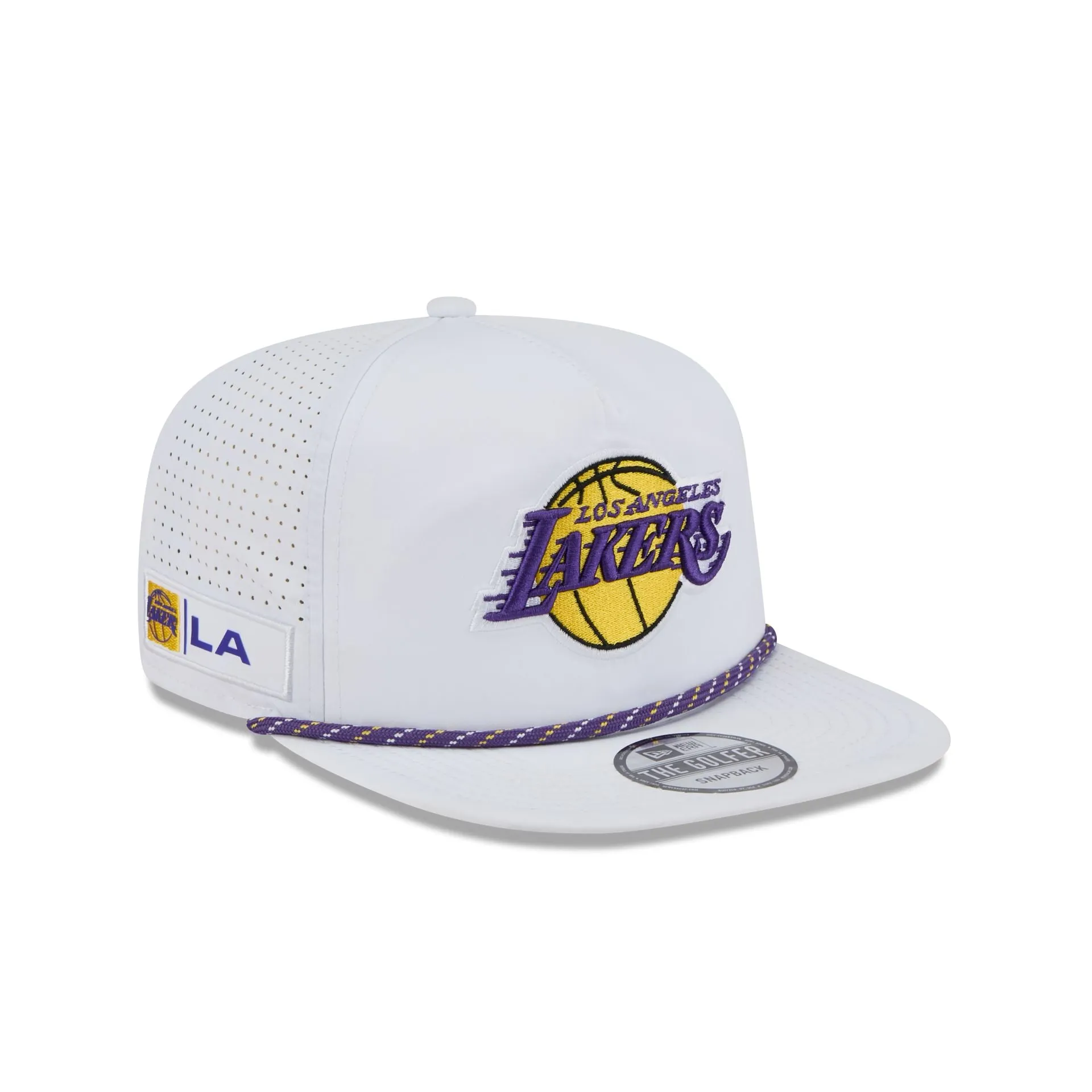 Los Angeles Lakers Optic White Performance Rope Golfer Hat sold by New Era product image thumbnail 3