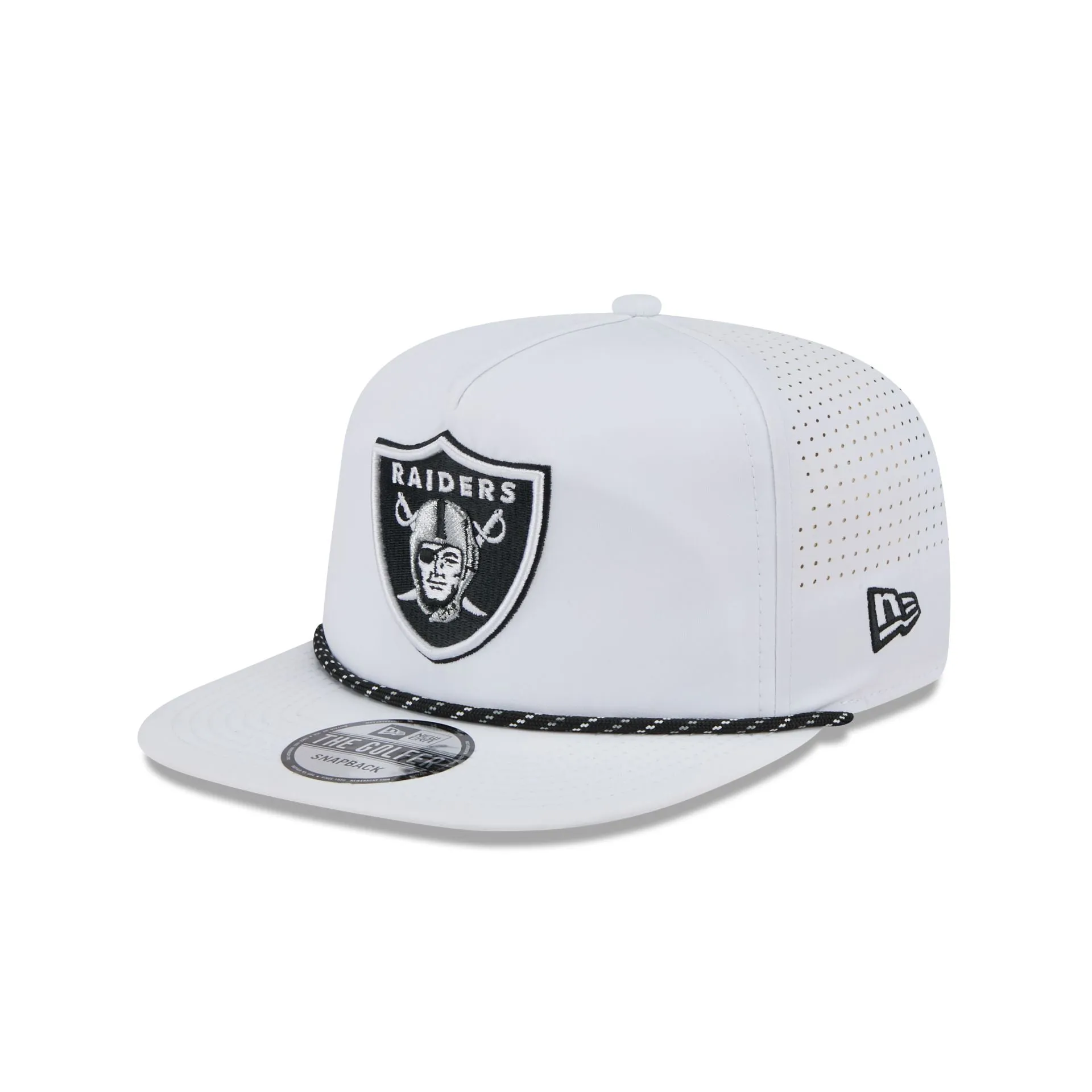 Las Vegas Raiders Optic White Performance Rope Golfer Hat sold by New Era