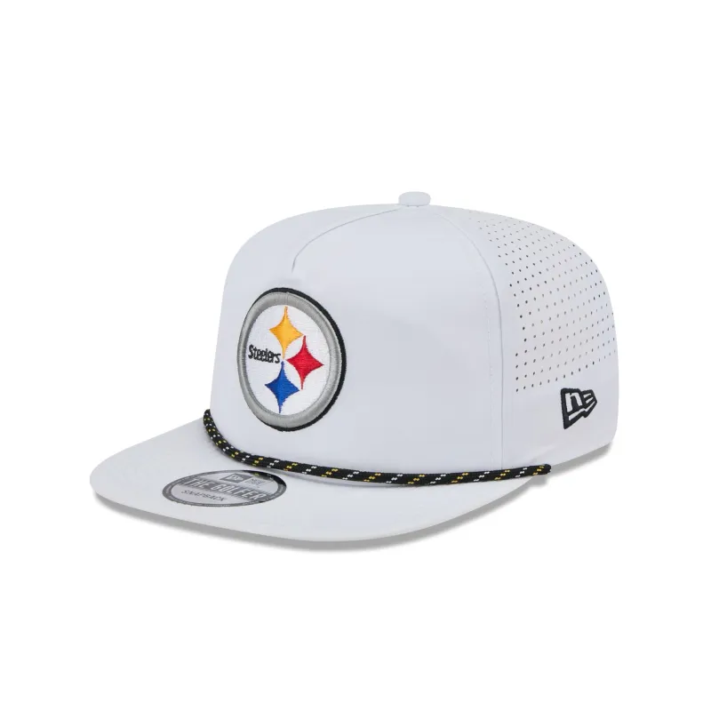Pittsburgh Steelers Optic White Performance Rope Golfer Hat sold by New Era