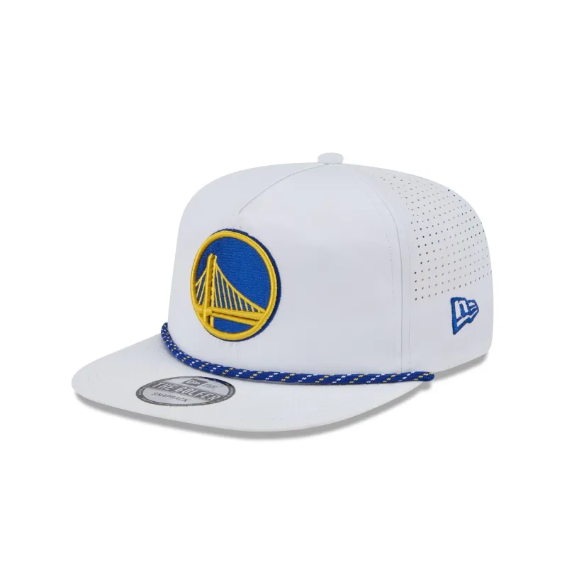 Golden State Warriors Optic White Performance Rope Golfer Hat sold by New Era