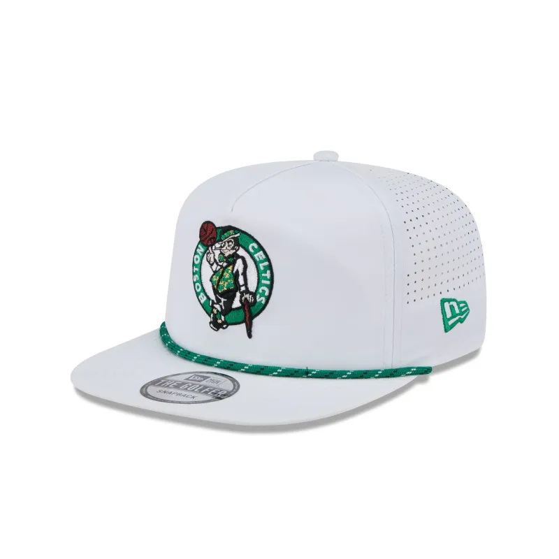 Boston Celtics Optic White Performance Rope Golfer Hat sold by New Era