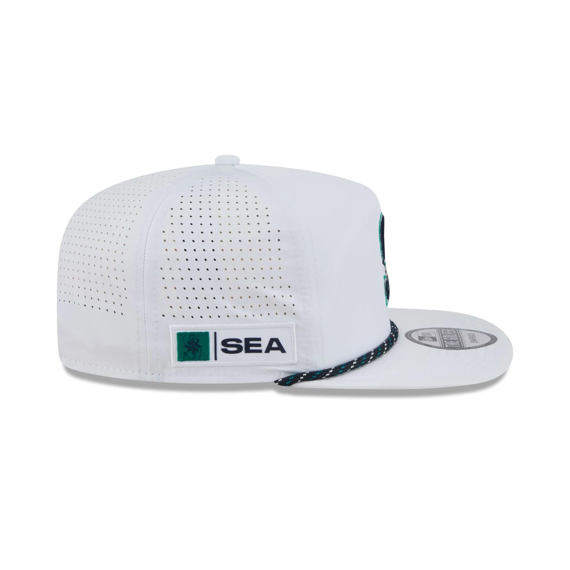 Seattle Mariners Optic White Performance Rope Golfer Hat sold by New Era product image thumbnail 5