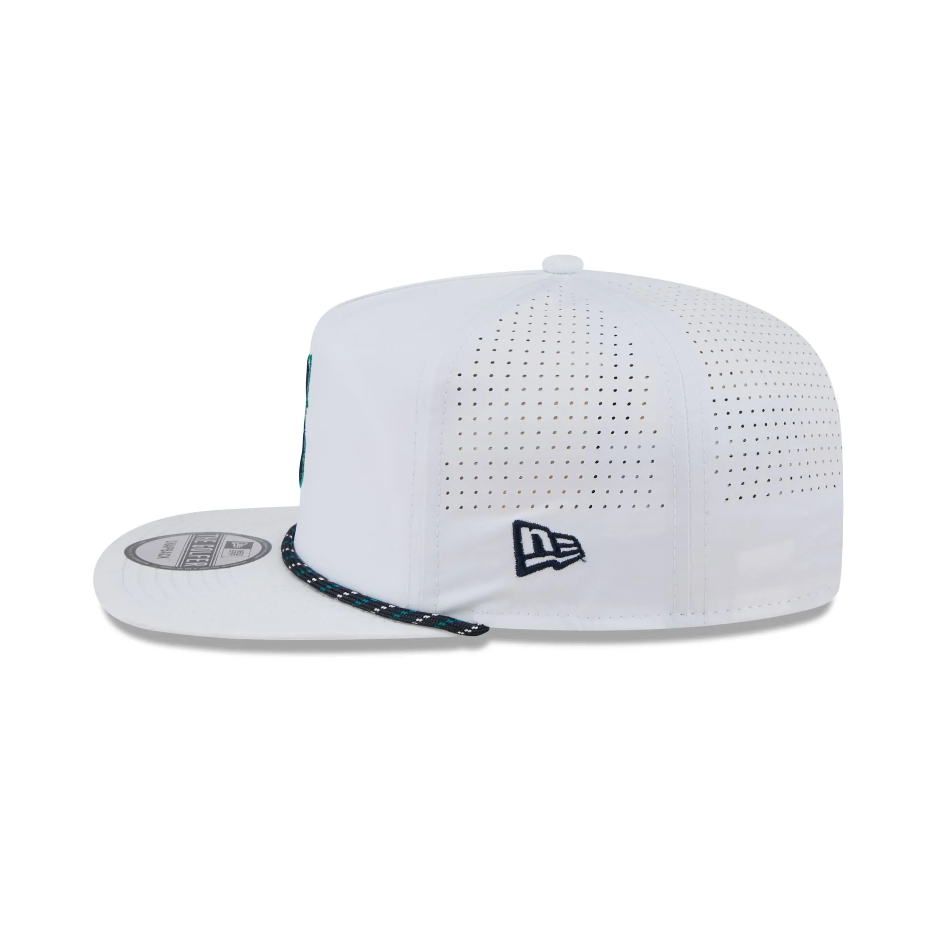 Seattle Mariners Optic White Performance Rope Golfer Hat sold by New Era product image thumbnail 4
