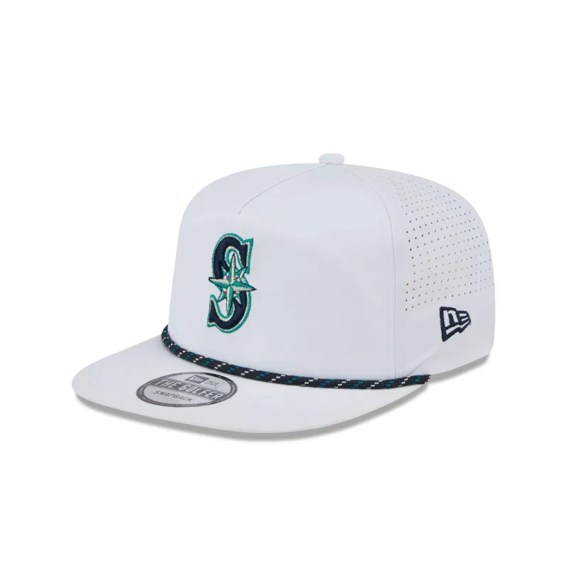 Seattle Mariners Optic White Performance Rope Golfer Hat sold by New Era