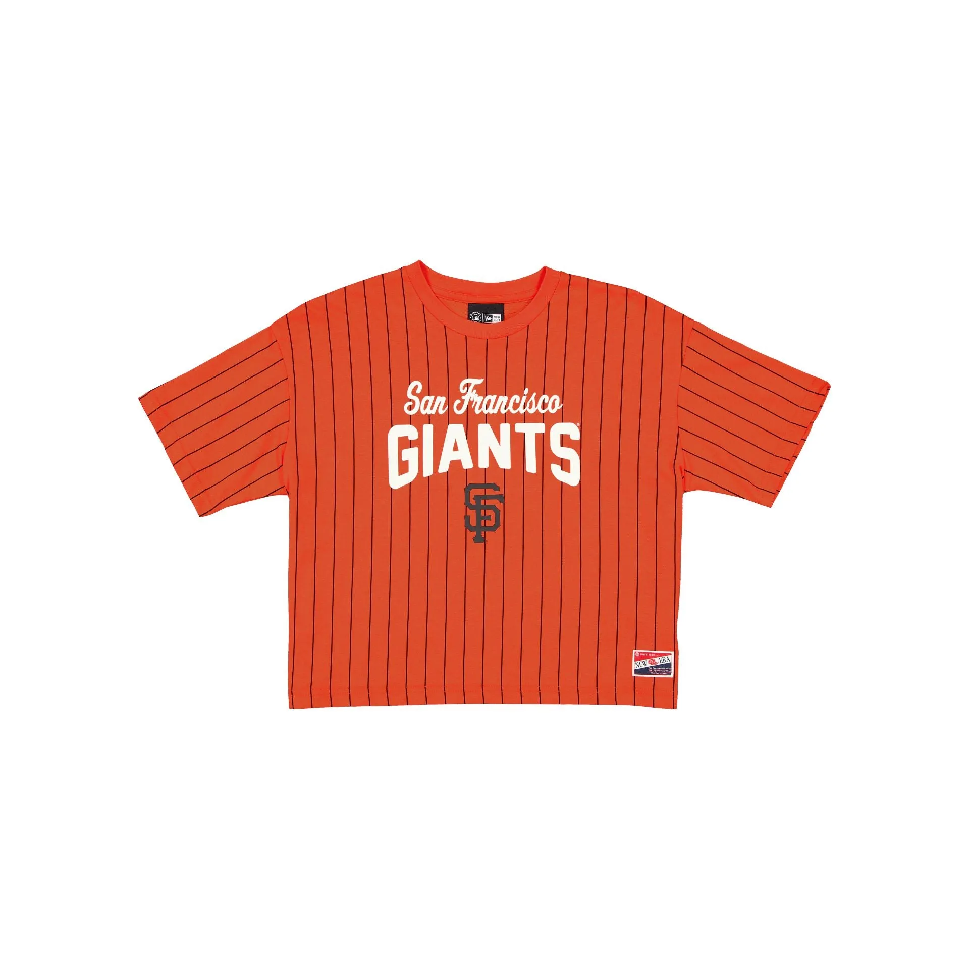 San Francisco Giants Throwback Pinstripe Women's T-Shirt sold by New Era