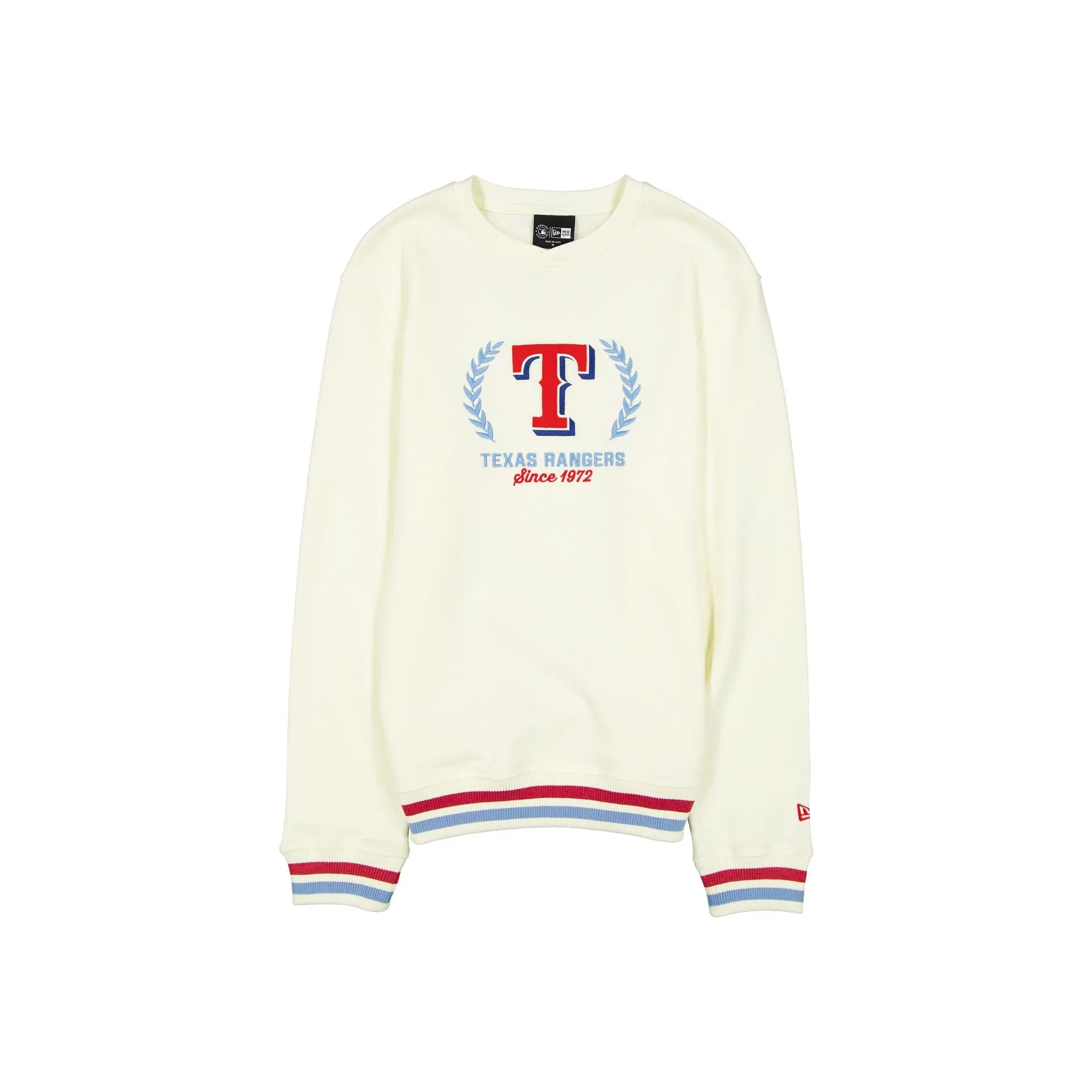Texas Rangers Throwback Chrome White Crewneck sold by New Era