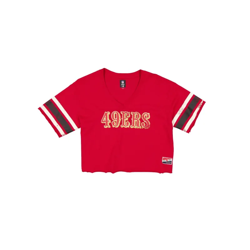 San Francisco 49ers Throwback Cropped Women's T-Shirt sold by New Era