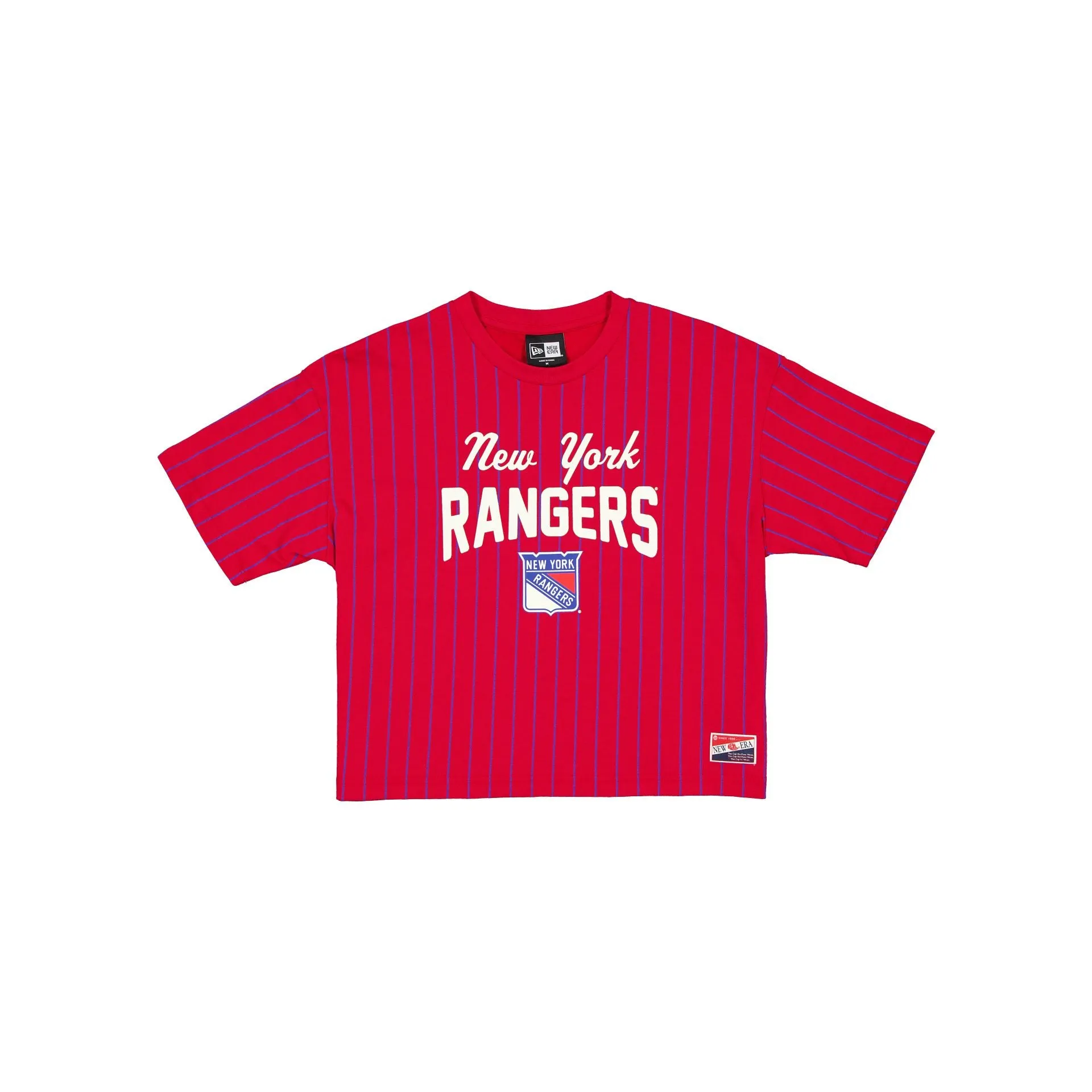 New York Rangers Throwback Pinstripe Women's T-Shirt sold by New Era