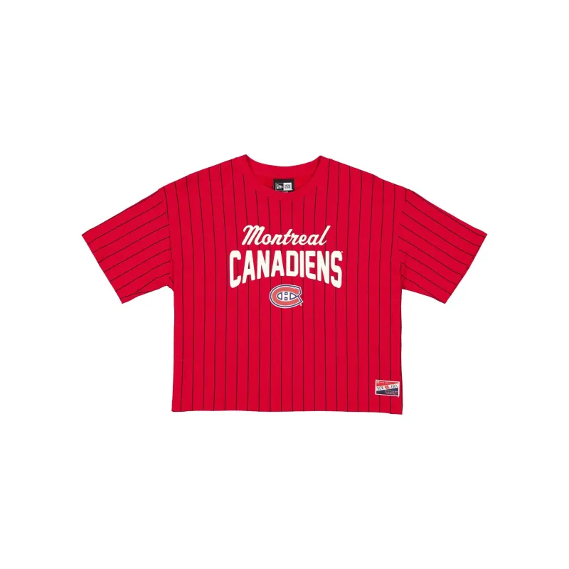 Montreal Canadiens Throwback Pinstripe Women's T-Shirt sold by New Era