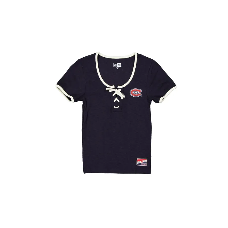 Montreal Canadiens Throwback Tie Women's T-Shirt sold by New Era