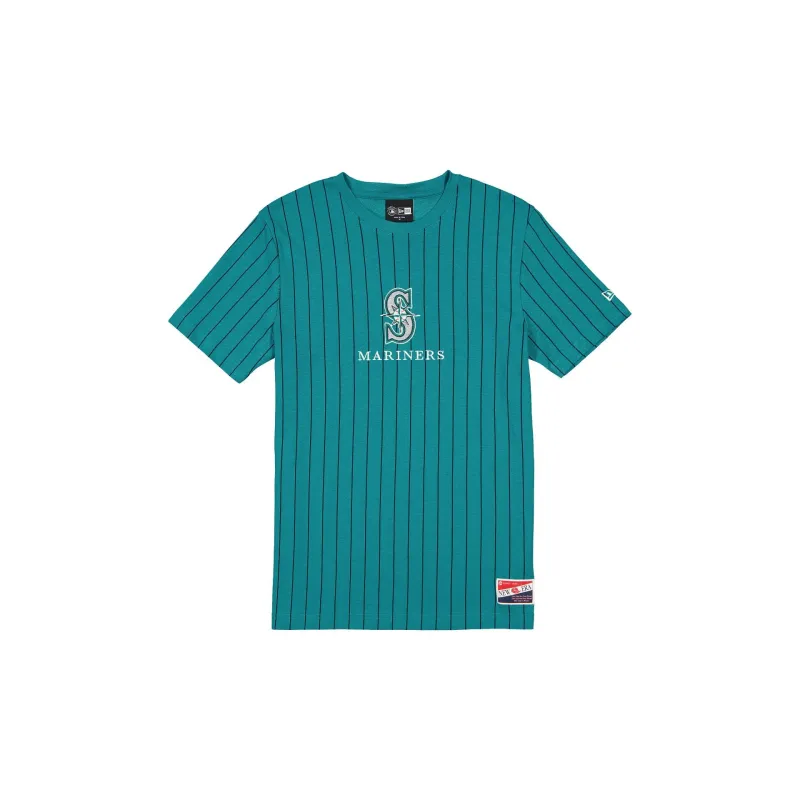 Seattle Mariners Throwback Pinstripe T-Shirt sold by New Era
