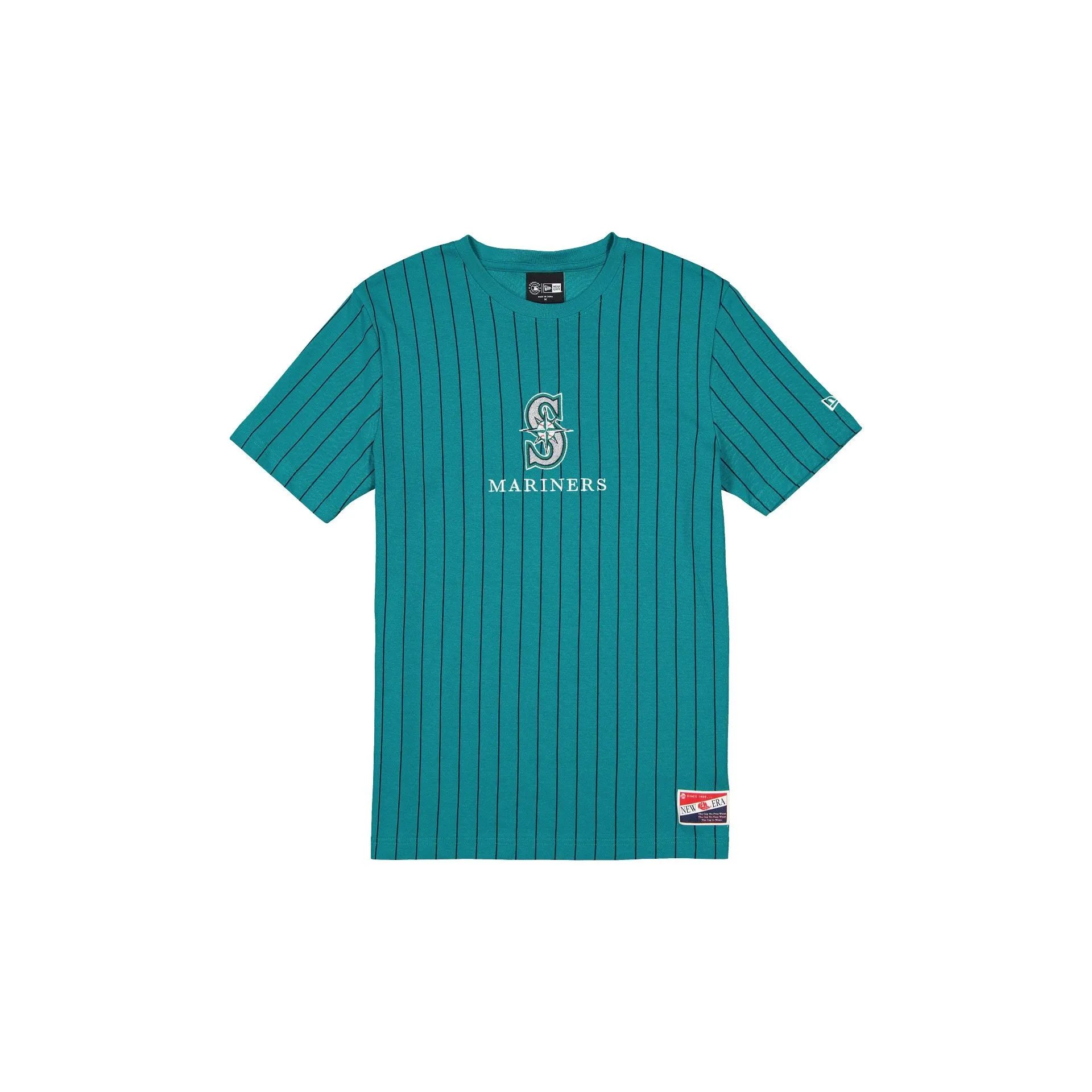 Seattle Mariners Throwback Pinstripe T-Shirt sold by New Era
