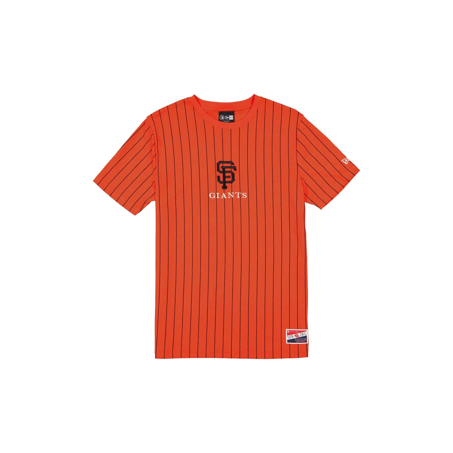 San Francisco Giants Throwback Pinstripe T-Shirt sold by New Era