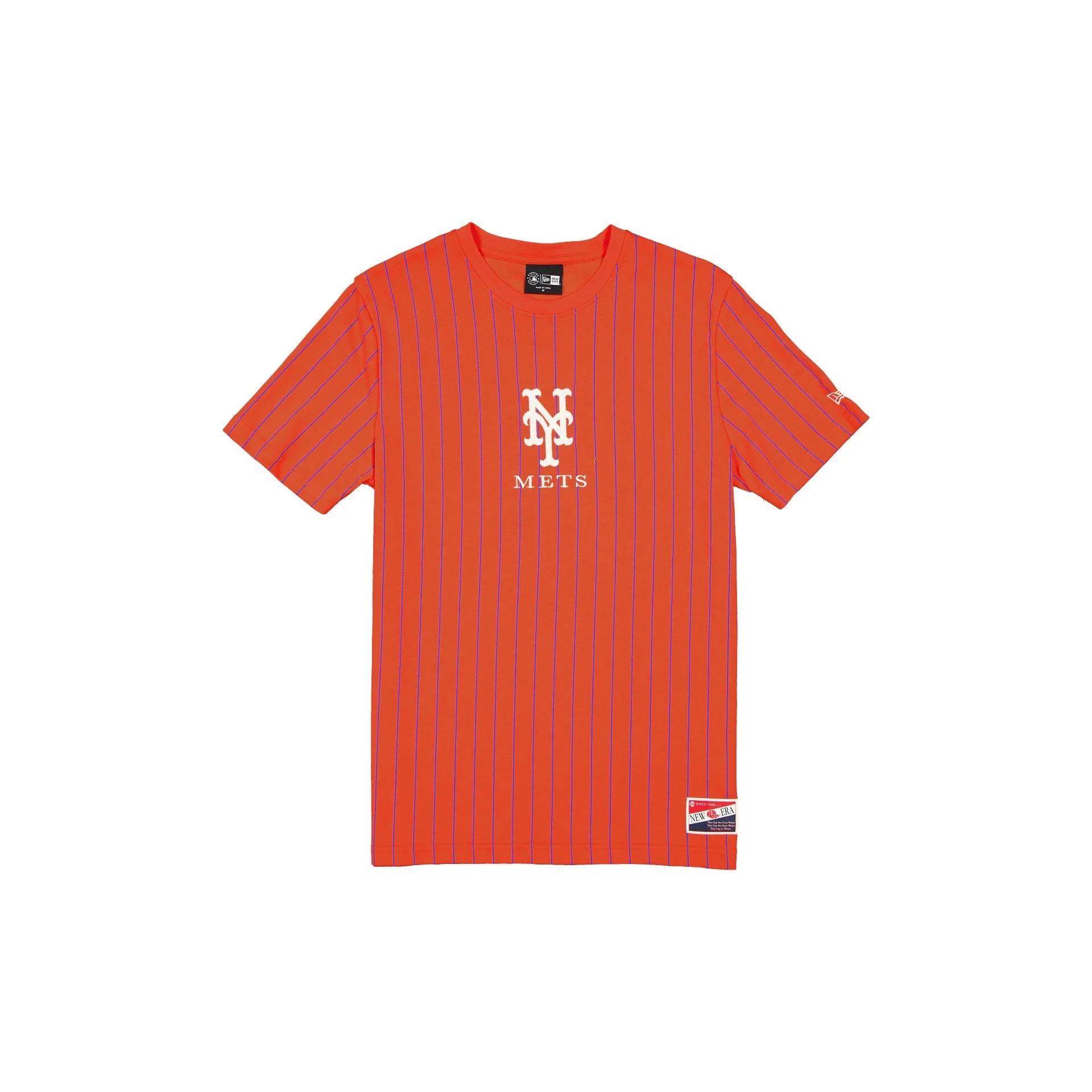 New York Mets Throwback Pinstripe T-Shirt sold by New Era