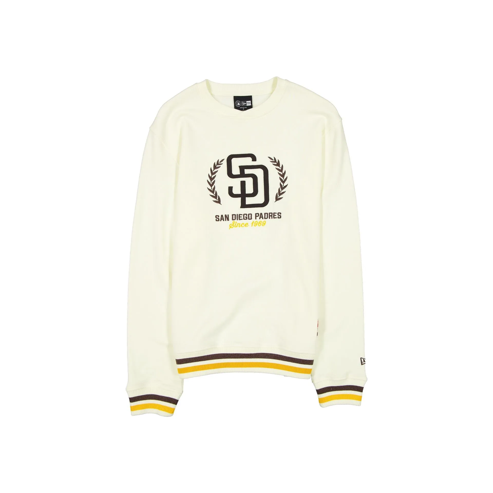 San Diego Padres Throwback Chrome White Crewneck sold by New Era