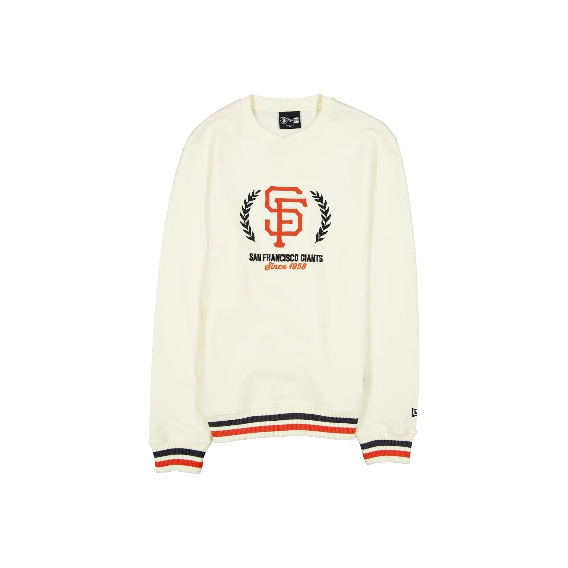 San Francisco Giants Throwback Chrome White Crewneck sold by New Era