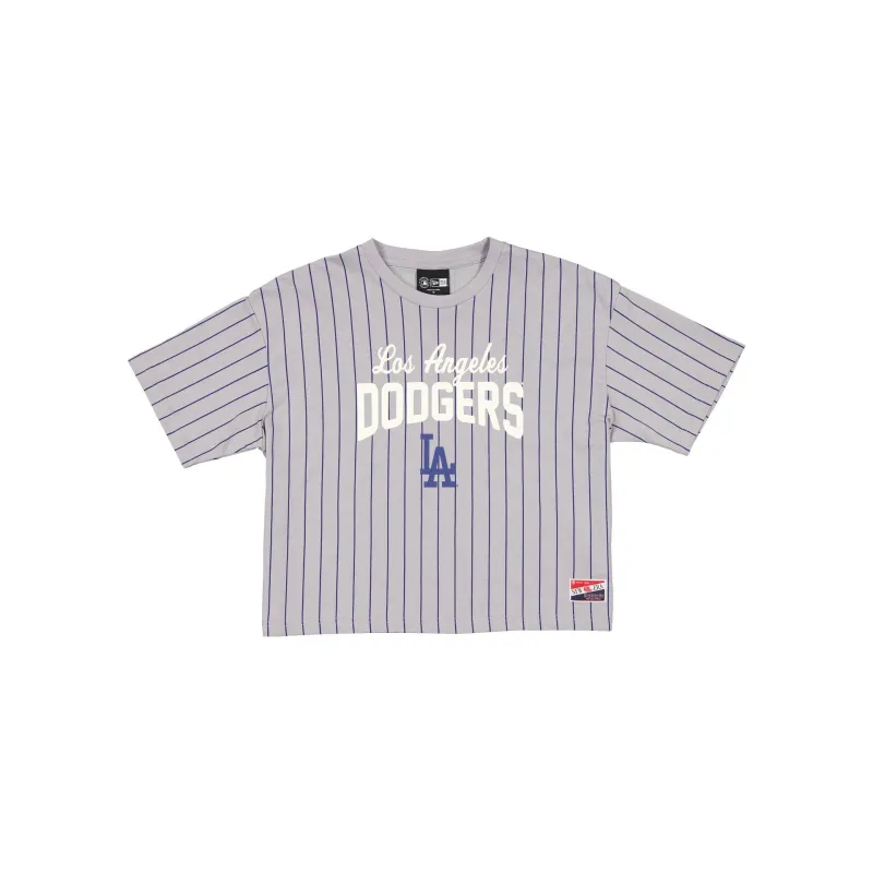 Los Angeles Dodgers Throwback Pinstripe Women's T-Shirt sold by New Era