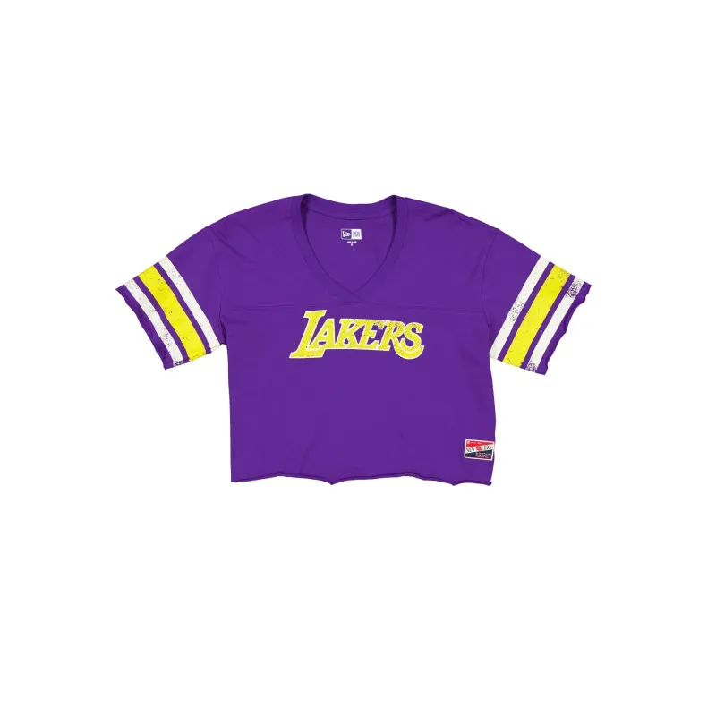 Los Angeles Lakers Throwback Cropped Women's T-Shirt sold by New Era