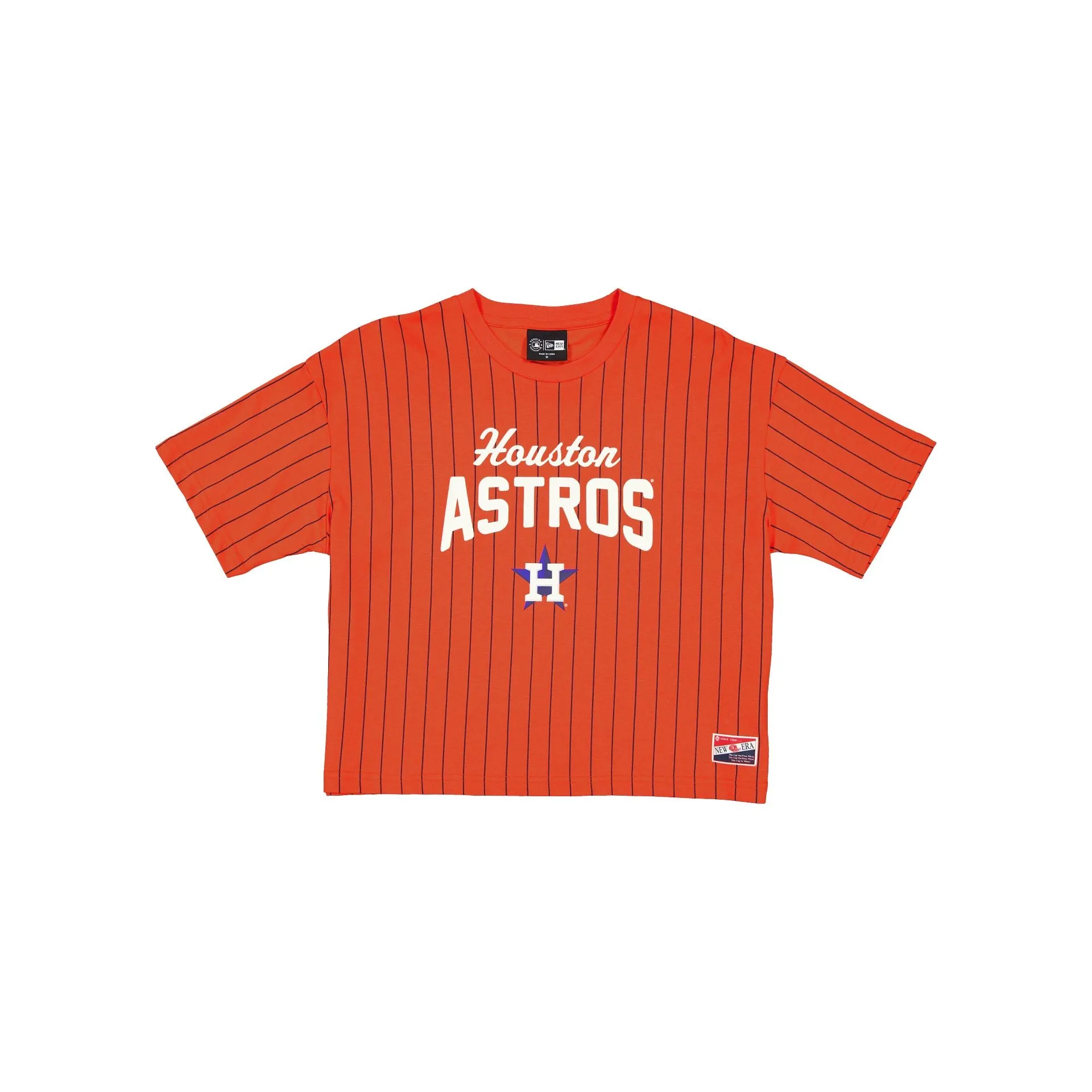Houston Astros Throwback Pinstripe Women's T-Shirt sold by New Era