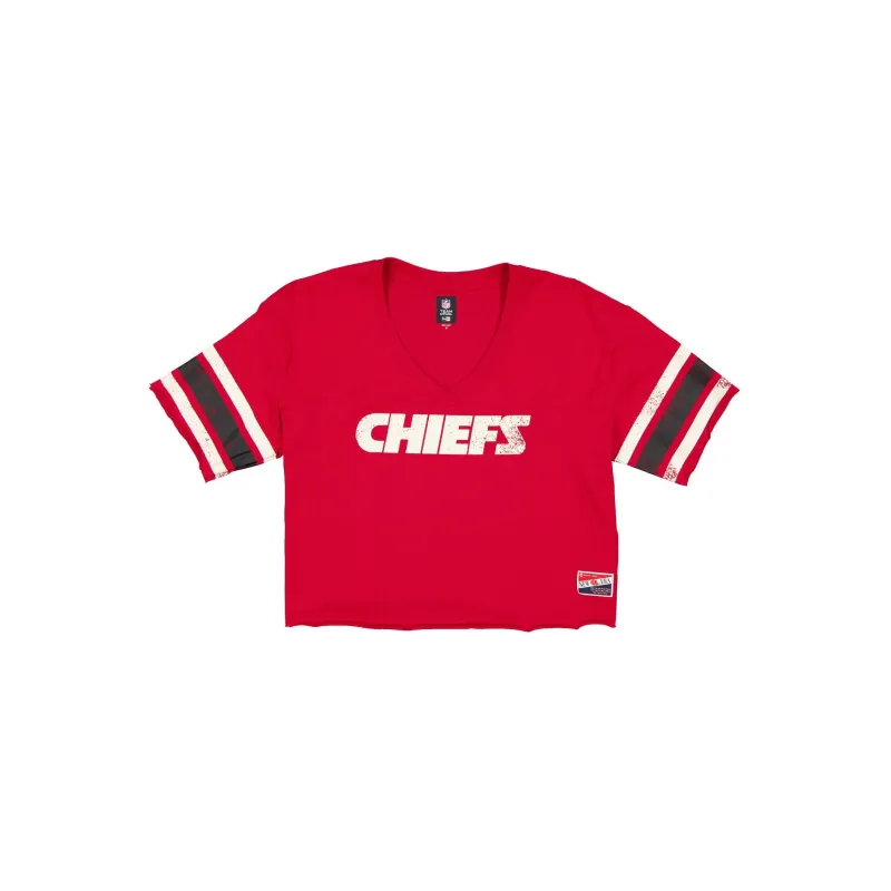 Kansas City Chiefs Throwback Cropped Women's T-Shirt sold by New Era