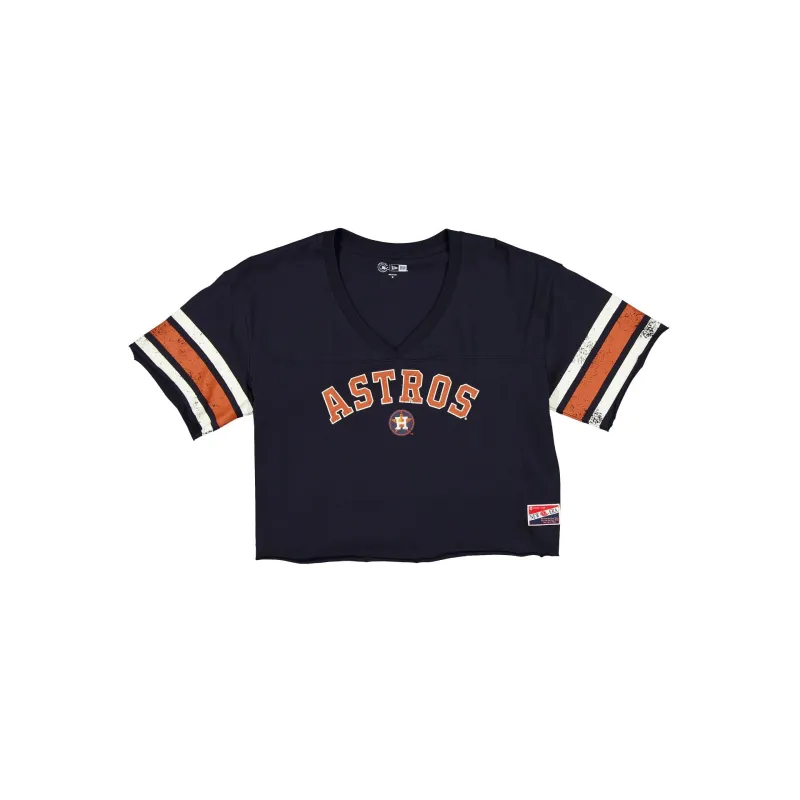 Houston Astros Throwback Cropped Women's T-Shirt sold by New Era