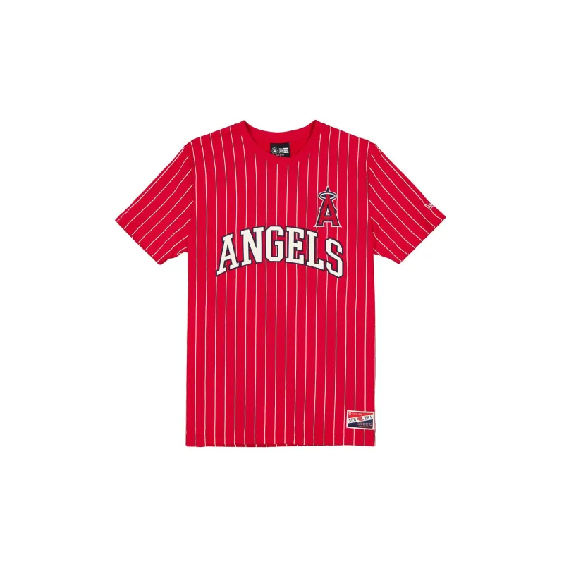 Los Angeles Angels Throwback Pinstripe Wordmark T-Shirt sold by New Era