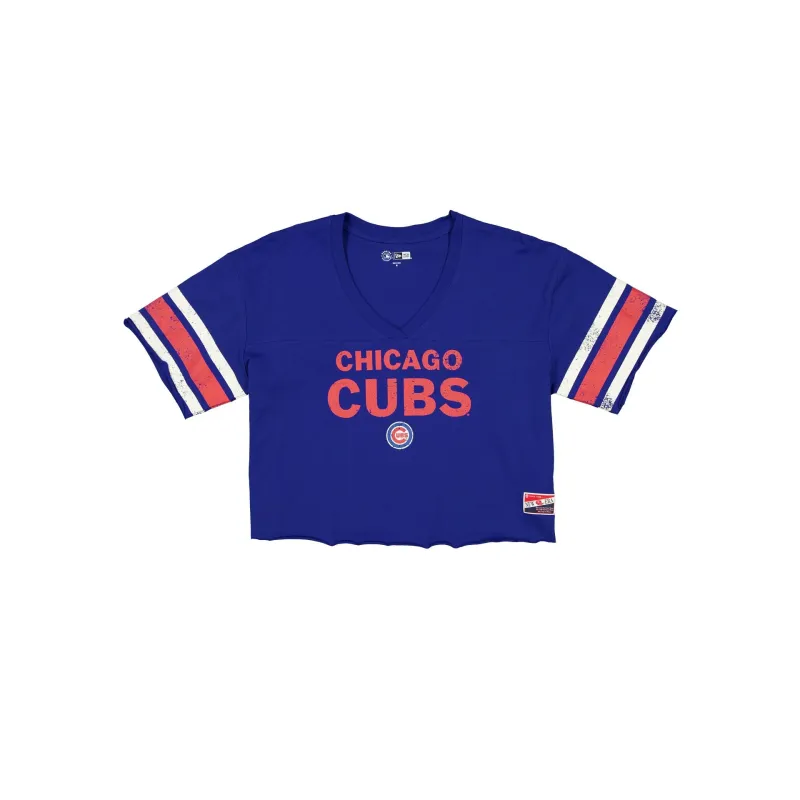 Chicago Cubs Throwback Cropped Women's T-Shirt sold by New Era