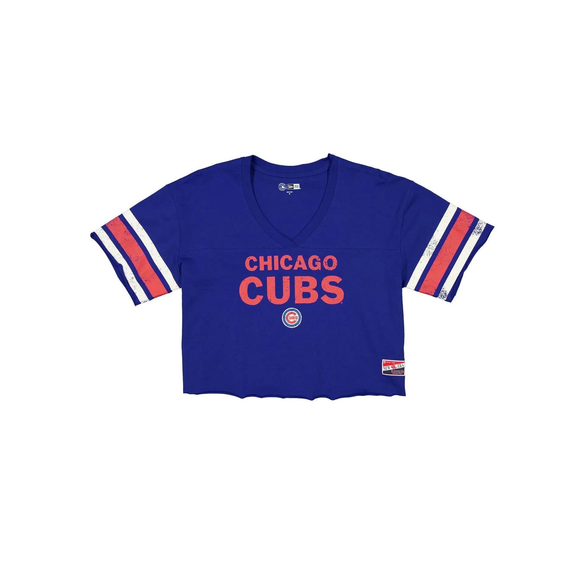 Chicago Cubs Throwback Cropped Women's T-Shirt sold by New Era