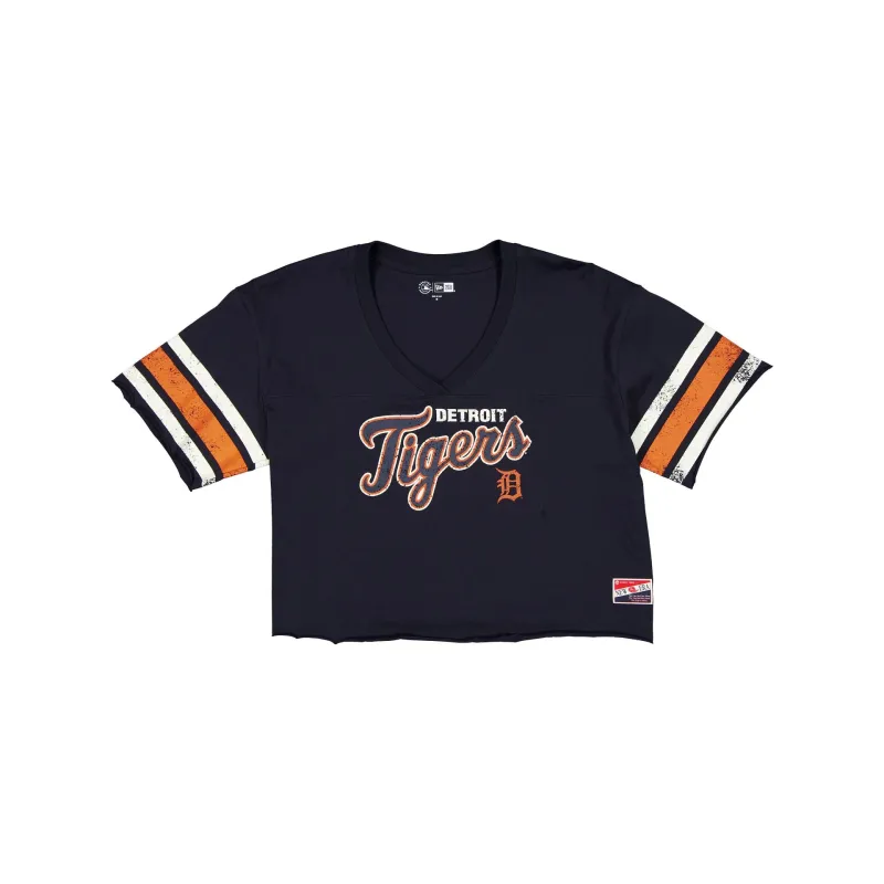 Detroit Tigers Throwback Cropped Women's T-Shirt sold by New Era