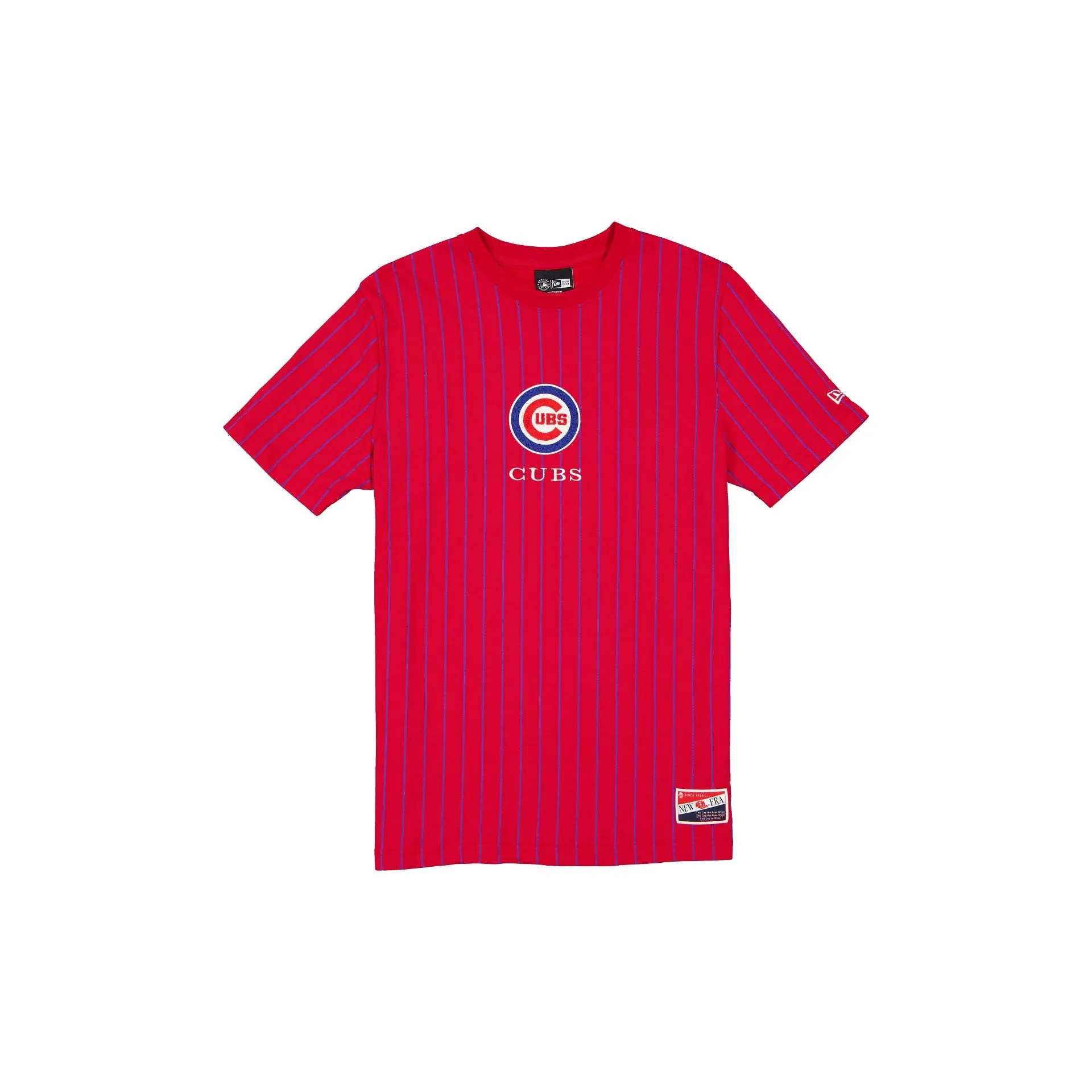 Chicago Cubs Throwback Pinstripe T-Shirt sold by New Era