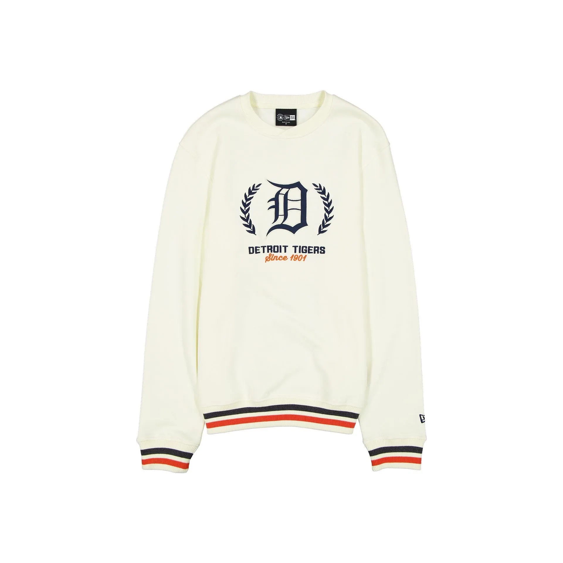 Detroit Tigers Throwback Chrome White Crewneck sold by New Era