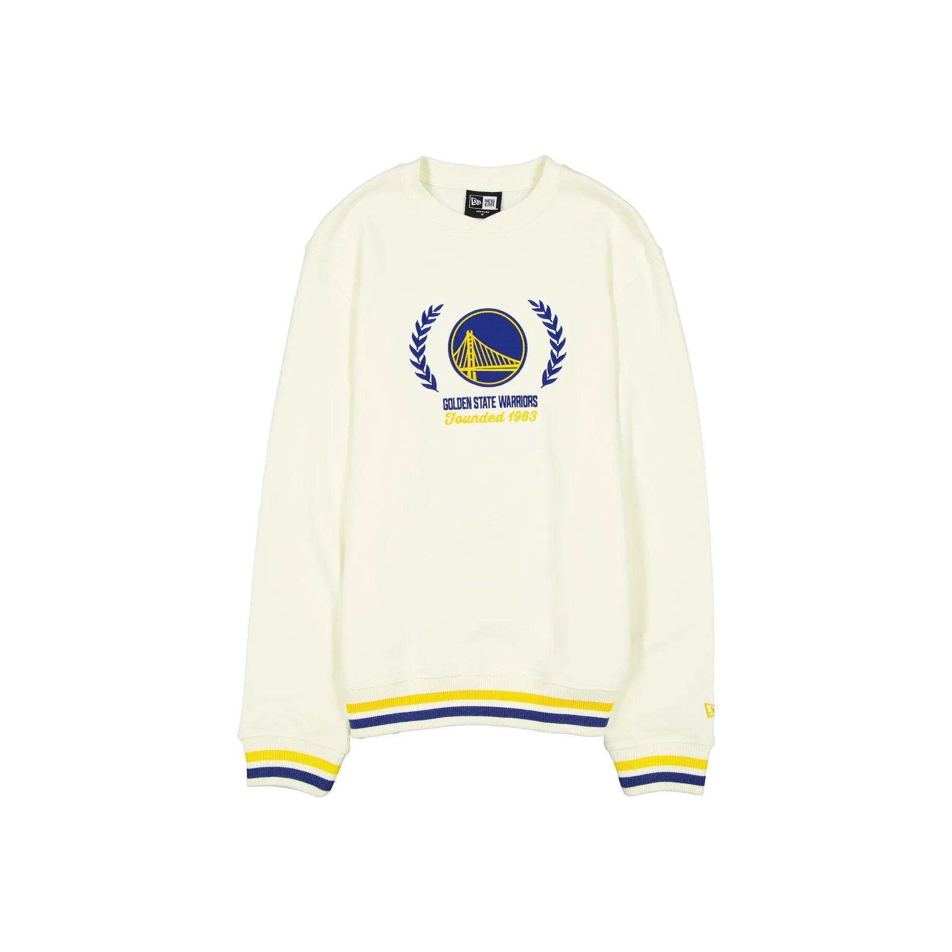 Golden State Warriors Throwback Chrome White Crewneck sold by New Era