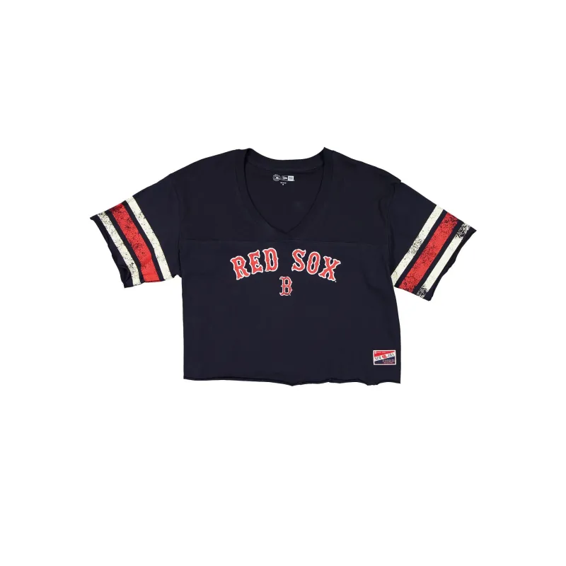 Boston Red Sox Throwback Cropped Women's T-Shirt sold by New Era