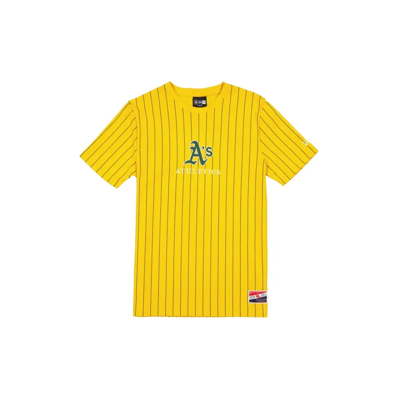 Athletics Throwback Pinstripe T-Shirt sold by New Era