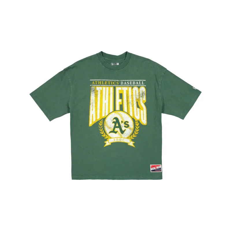 Athletics Throwback Boxy T-Shirt sold by New Era
