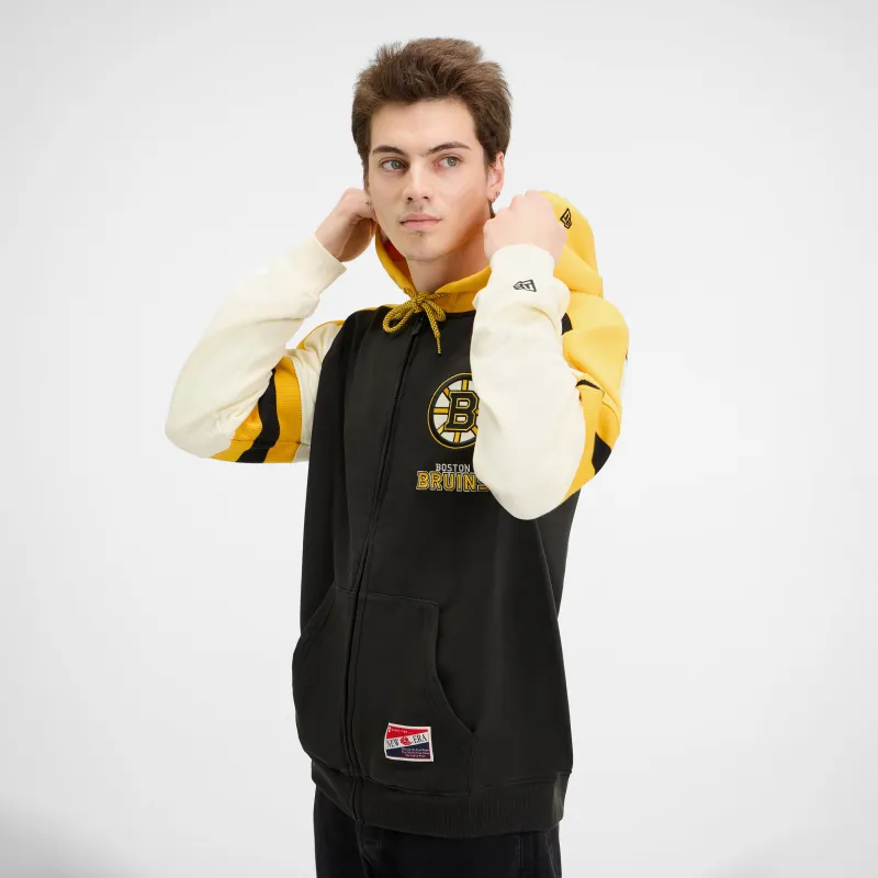 Boston Bruins Throwback Zipper Hoodie sold by New Era