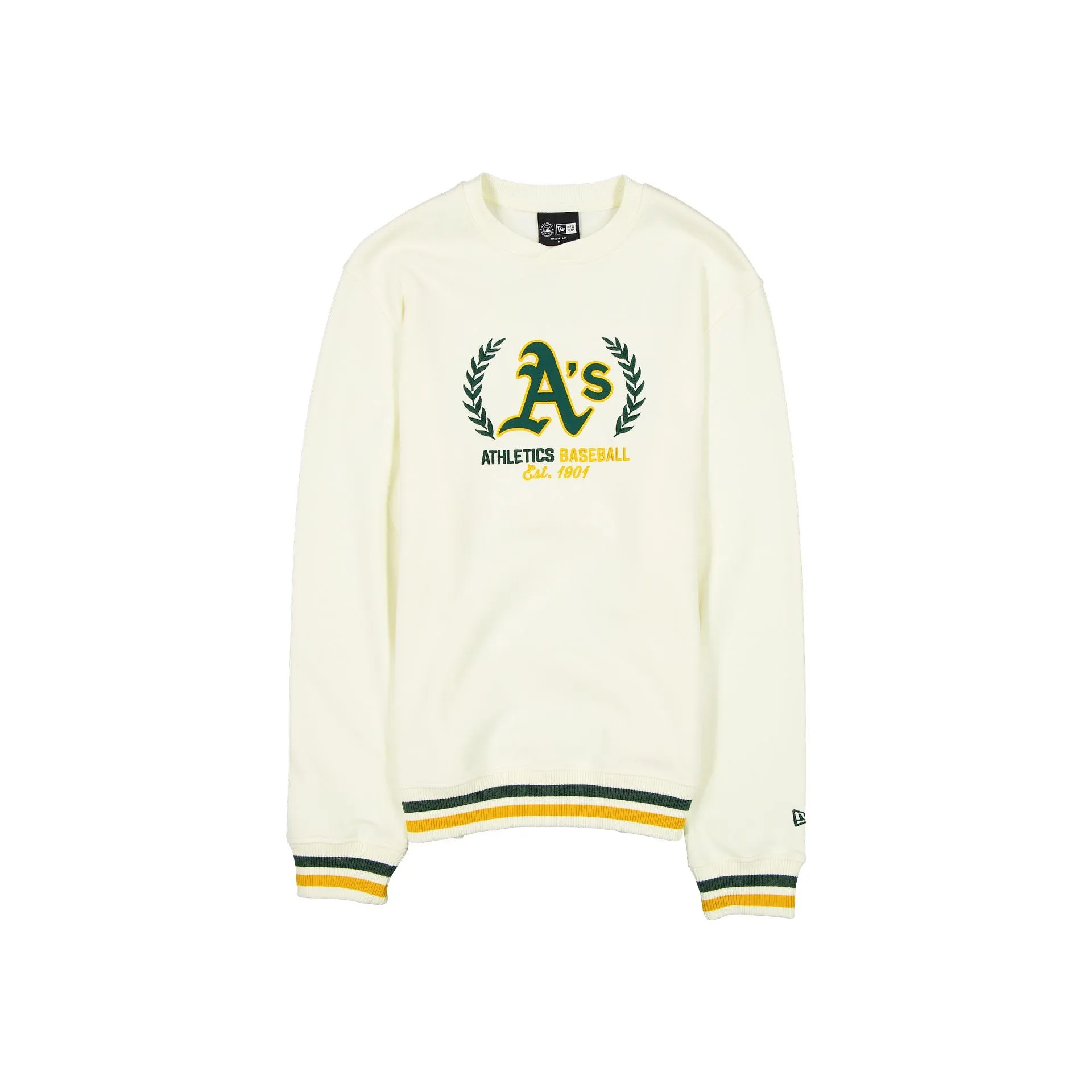 Athletics Throwback Chrome White Crewneck sold by New Era