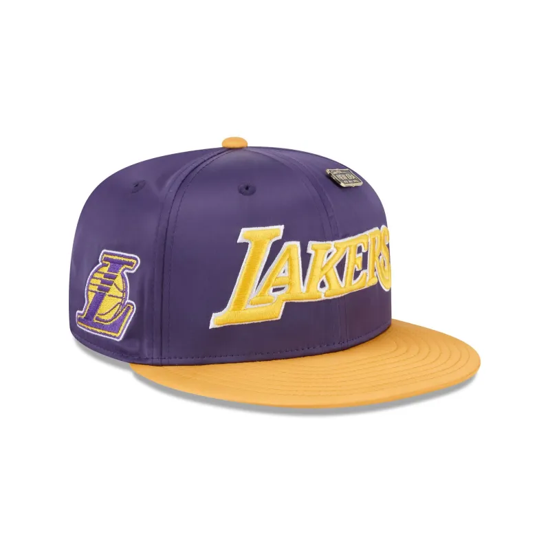 Los Angeles Lakers Satin Pin 9FIFTY Snapback Hat sold by New Era