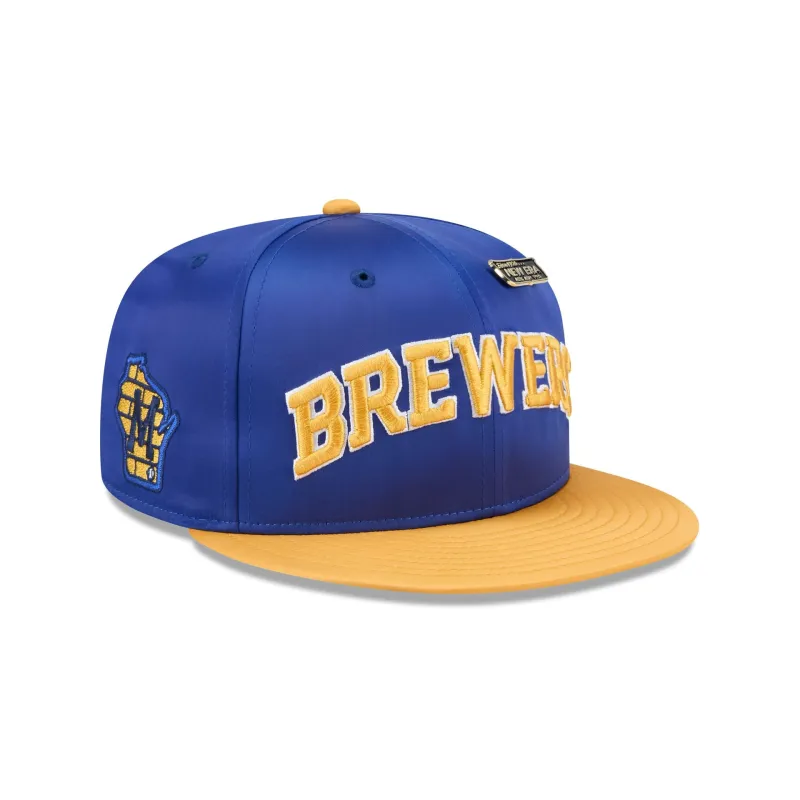 Milwaukee Brewers Spring Satin 59FIFTY Fitted Hat sold by New Era