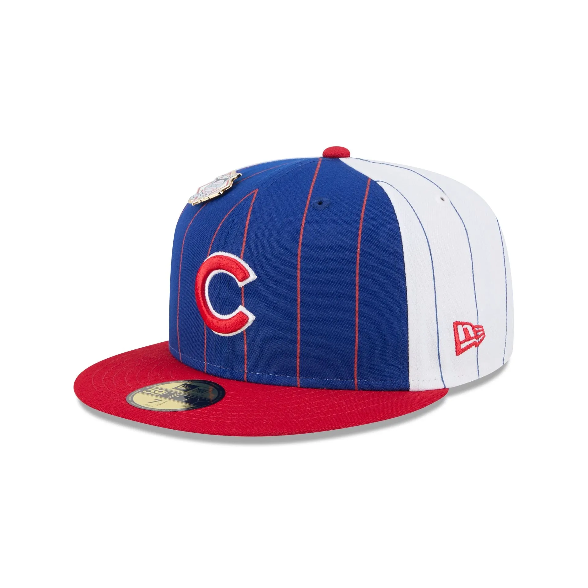 Chicago Cubs Pinstripe League Pin 59FIFTY Fitted Hat sold by New Era