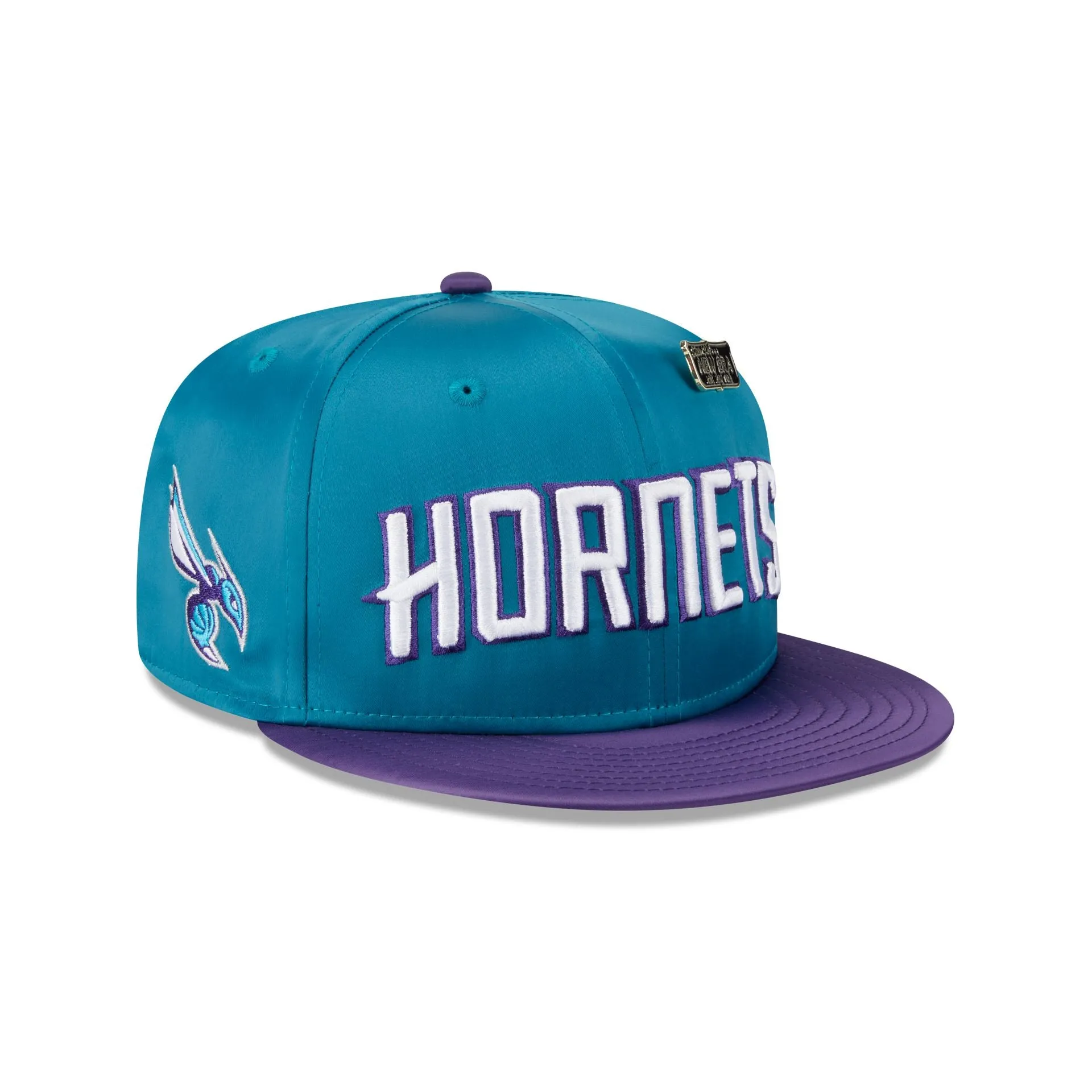 Charlotte Hornets Satin Pin 9FIFTY Snapback Hat sold by New Era