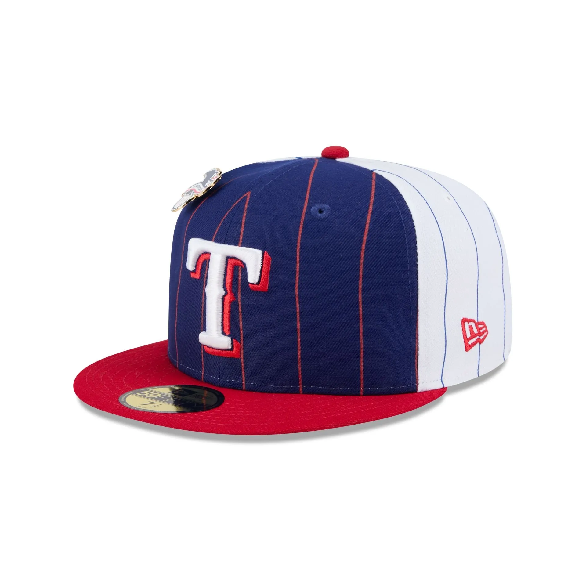 Texas Rangers Pinstripe League Pin 59FIFTY Fitted Hat sold by New Era
