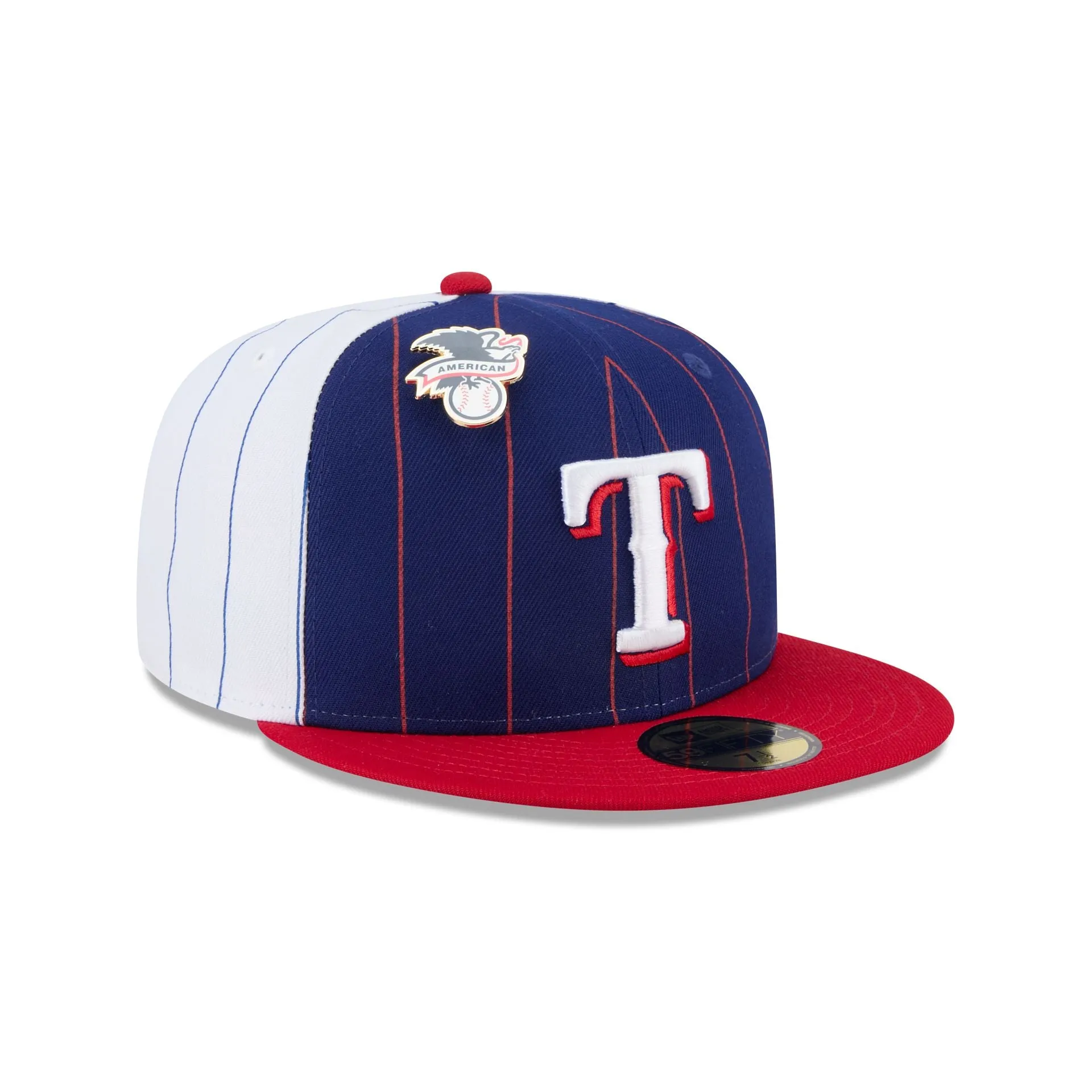 Texas Rangers Pinstripe League Pin 59FIFTY Fitted Hat sold by New Era product image thumbnail 3