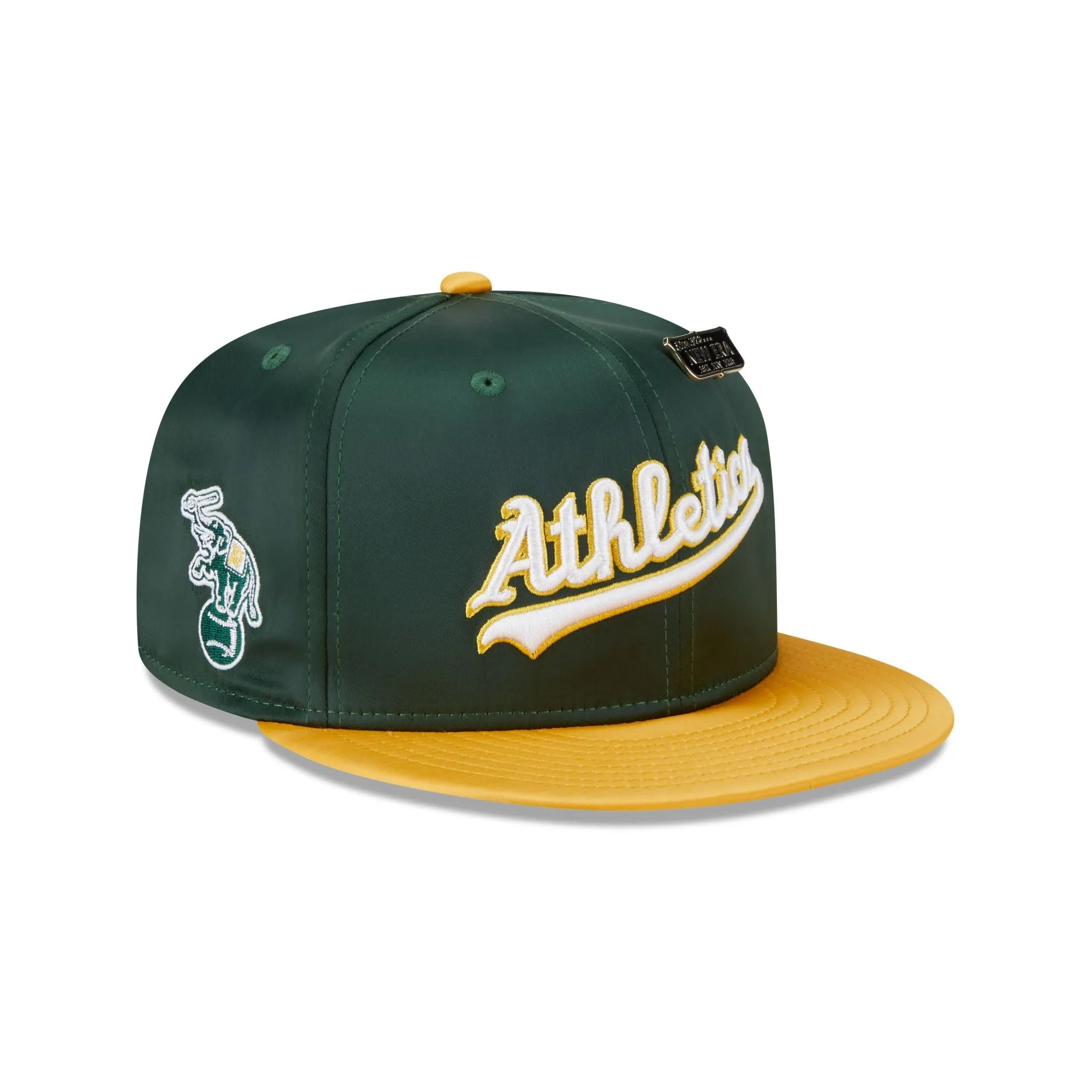 Athletics Satin Pin 9FIFTY Snapback Hat sold by New Era