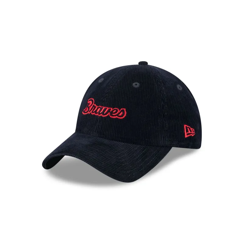 Atlanta Braves Women's Corduroy 9TWENTY Adjustable Hat sold by New Era