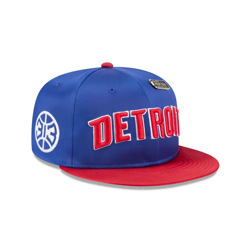 Detroit Pistons Satin Pin 9FIFTY Snapback Hat sold by New Era