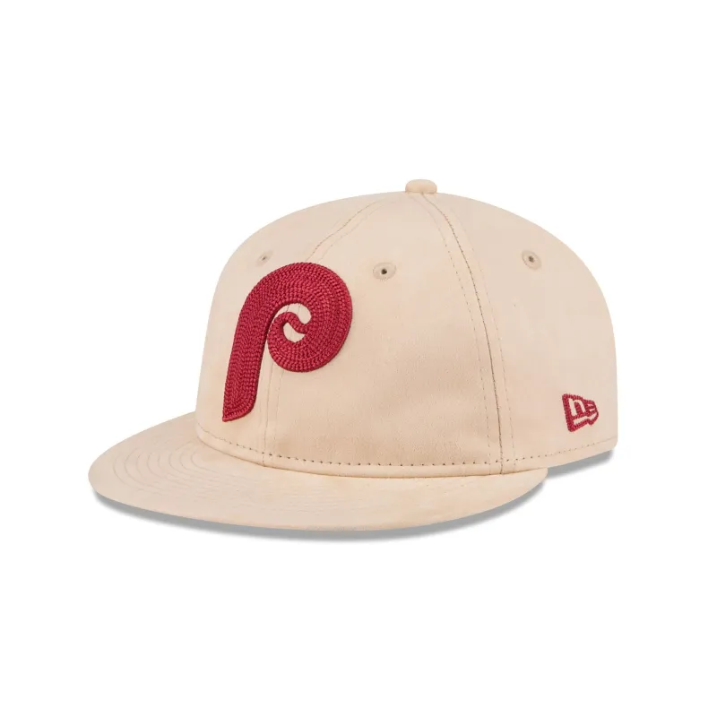 Philadelphia Phillies Stone Suede Retro Crown 9FIFTY Snapback Hat sold by New Era