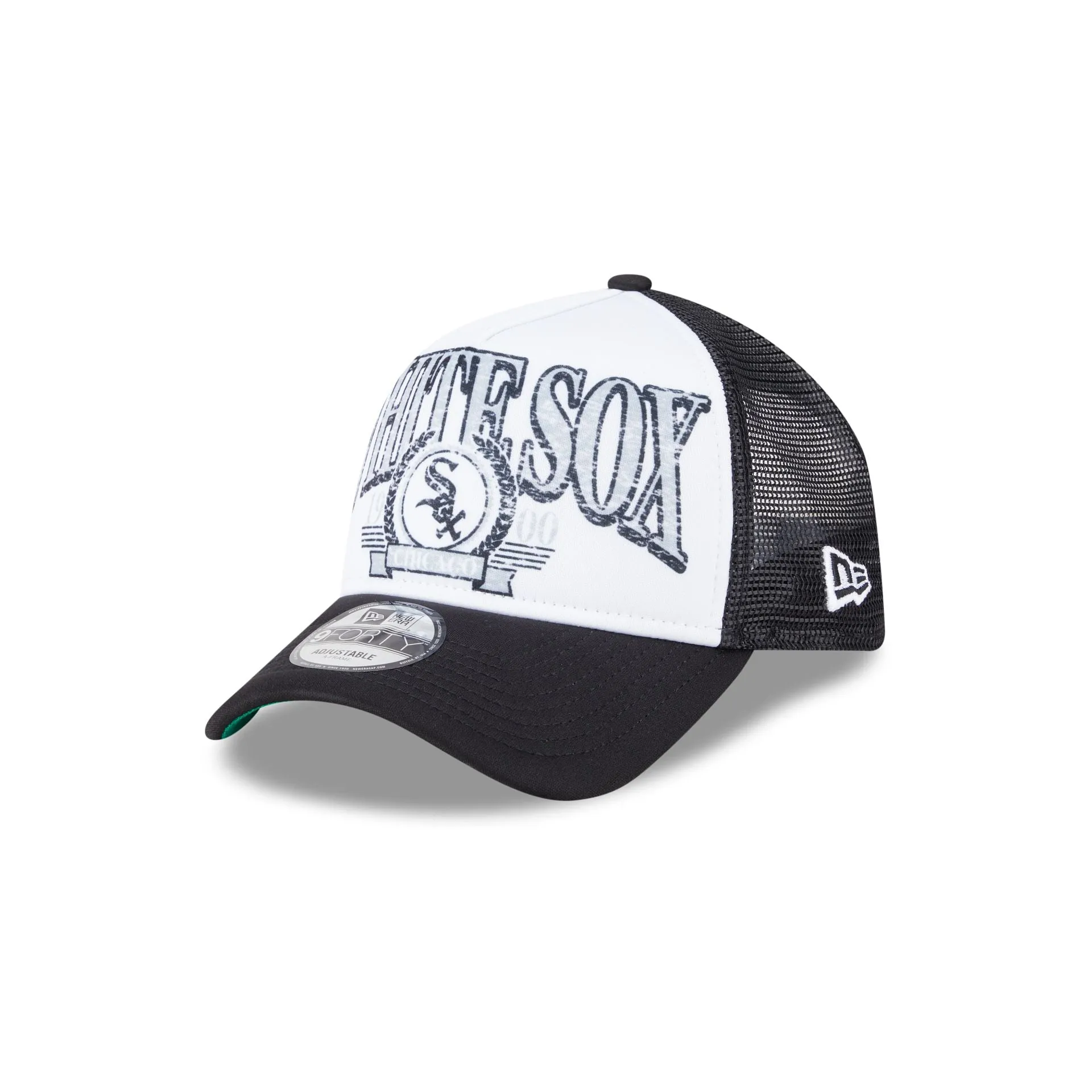 Chicago White Sox Distressed 9FORTY A-Frame Trucker Hat sold by New Era