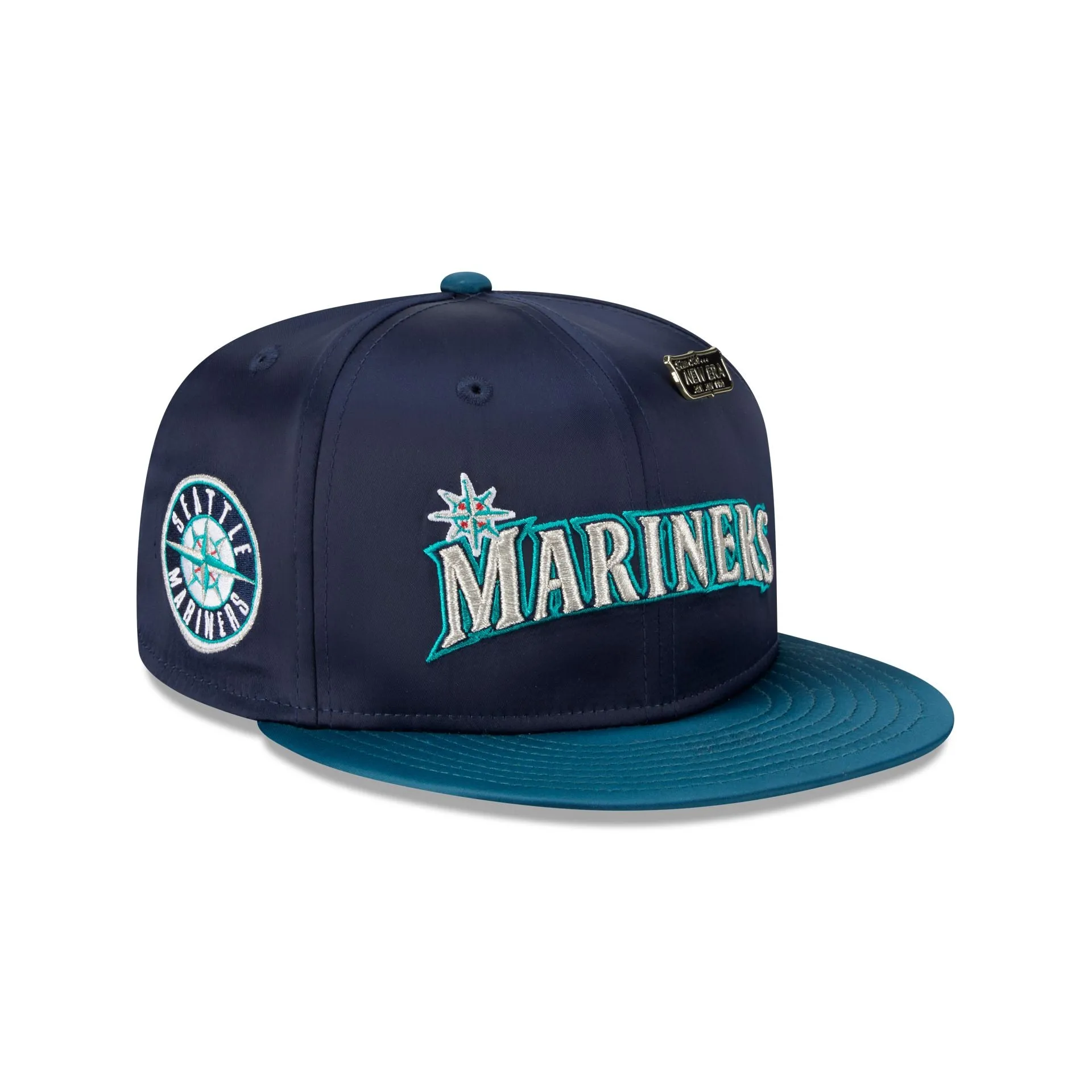 Seattle Mariners Satin Pin 9FIFTY Snapback Hat sold by New Era