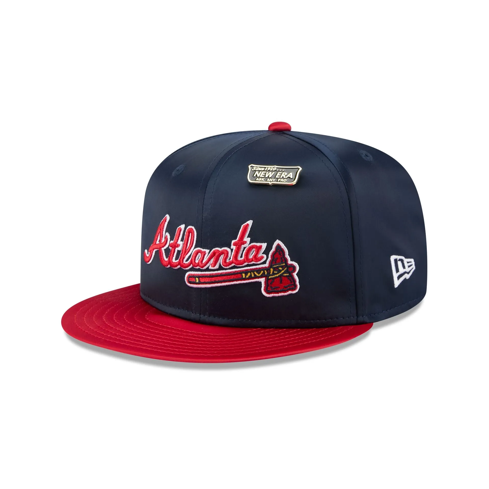 Atlanta Braves Satin Pin 9FIFTY Snapback Hat sold by New Era product image thumbnail 3